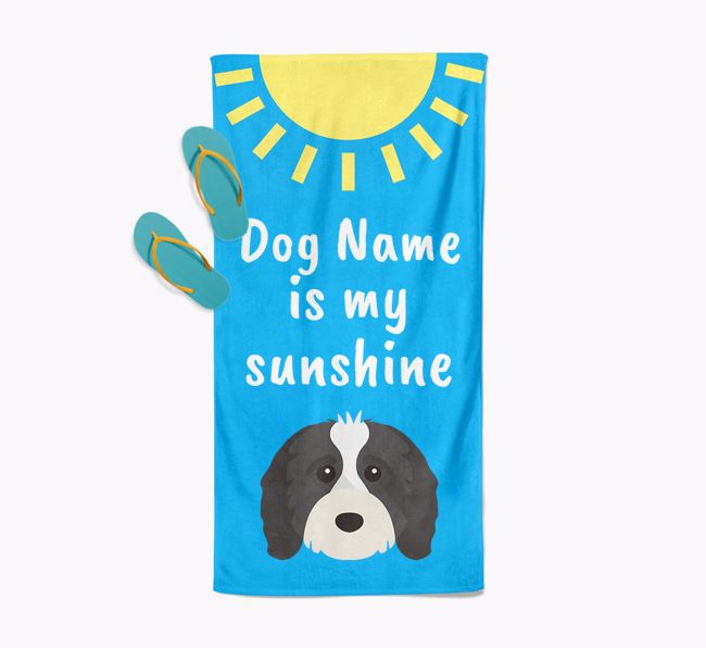 Personalised Pool Towel '{dogsName} is my Sunshine'